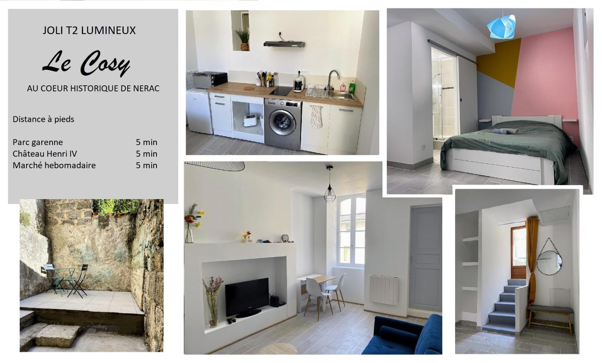 Le Cosy - T2 Avec Petite Cour Dans Centre Historique De Nerac Appartement Buitenkant foto